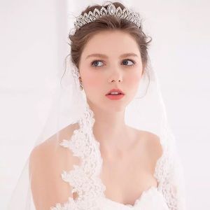 Gorgeous Silver Crystal Teardrop Bridal Tiara